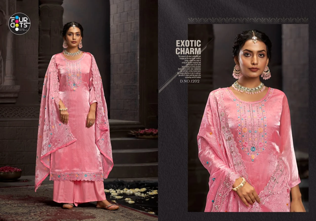 Fourdots Mehboob Jimmy Chu Berberry Wholesale Designer Salwar Suit Catalog — Wholesale Salwar Suits, Four Dots wholesale from Surat — view 2